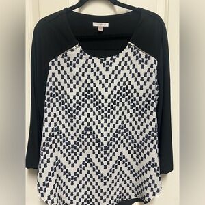 Black and White Women's Top